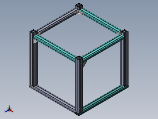 并联翻转加工台3D 装配图正等轴测缩略图