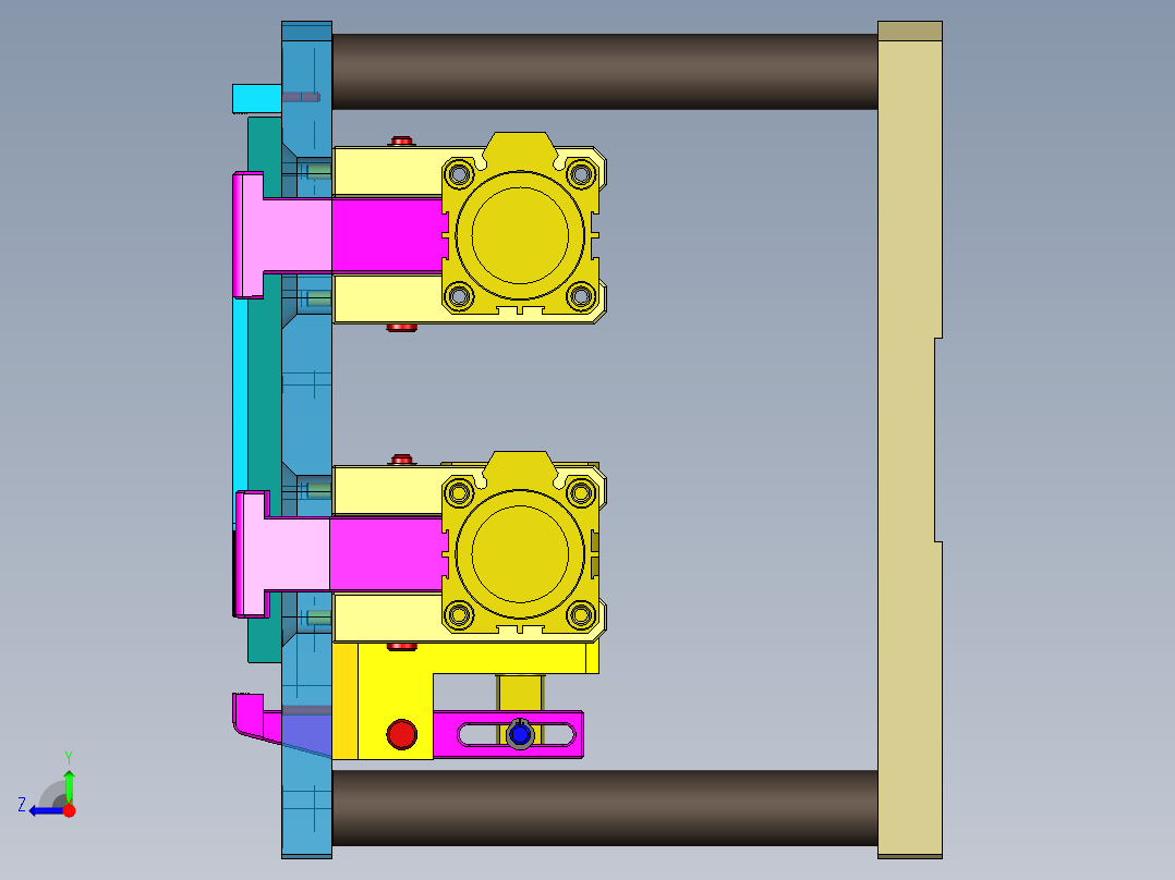 MACH-C-笔记本CNC工装夹具三维模型CNC1-粗铣内腔-200526右视图