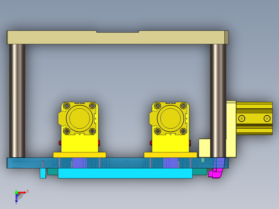 MACH-C-笔记本CNC工装夹具三维模型CNC1-粗铣内腔-200526俯视图
