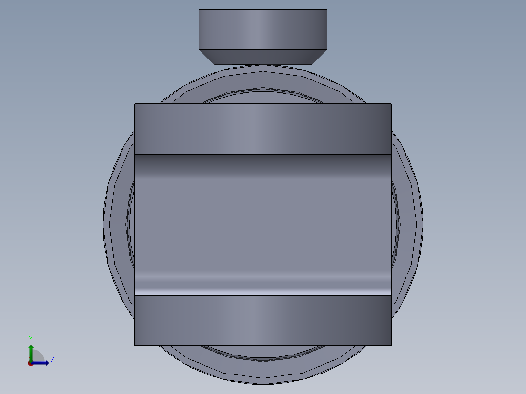 焊接式液压缸（单作用-弹簧加载）50.8x28x355.5 mm左视图