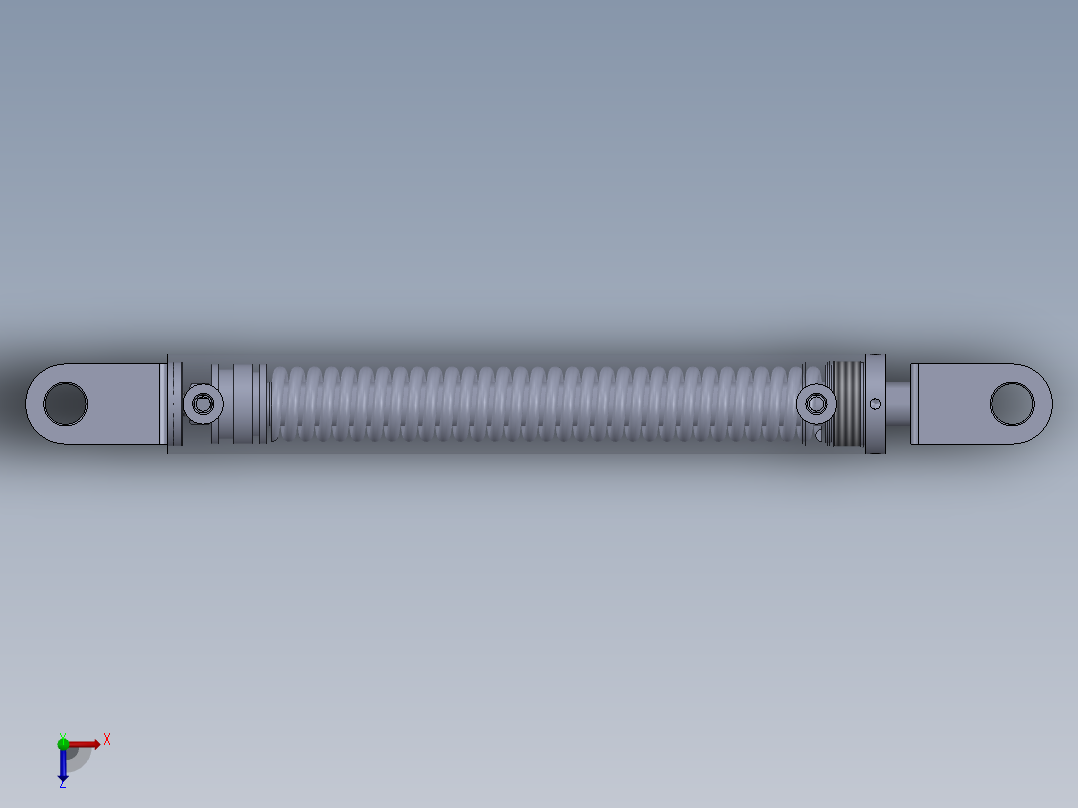 焊接式液压缸（单作用-弹簧加载）50.8x28x355.5 mm俯视图