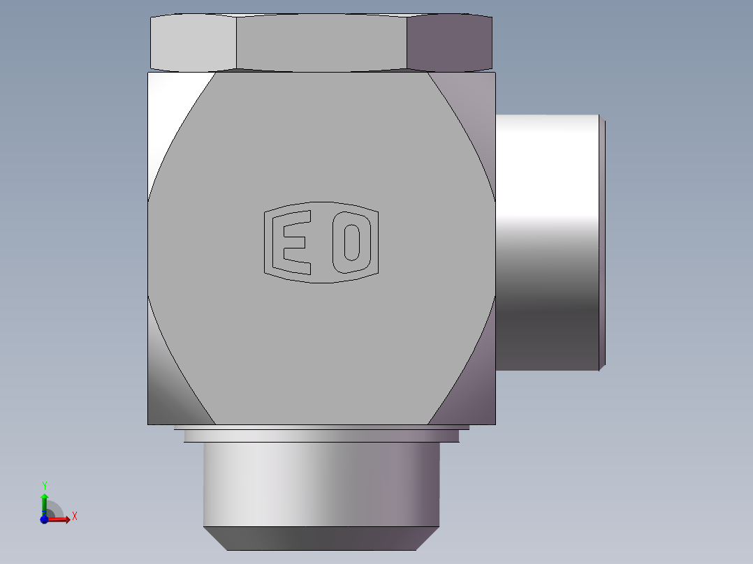 铰接式90度接头、1DI-52-48前视图