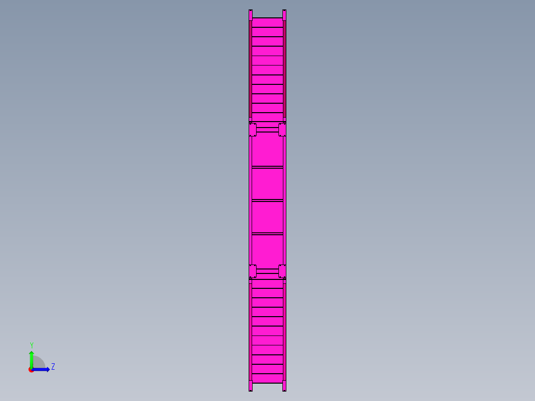 工程建设梯子设计图左视图