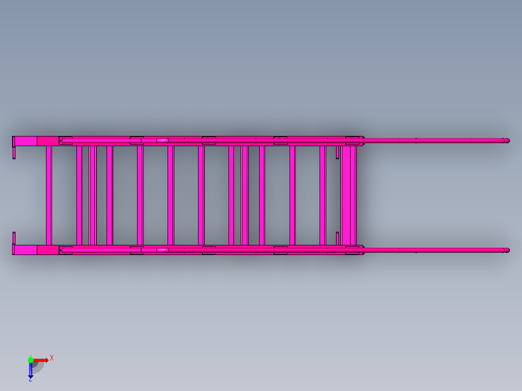 工程建设梯子设计图俯视图