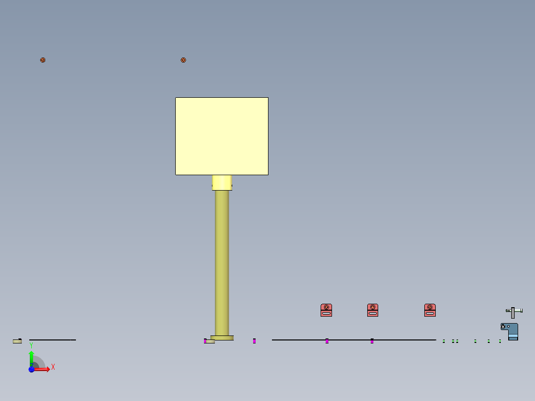 一种皮带线升降设备前视图