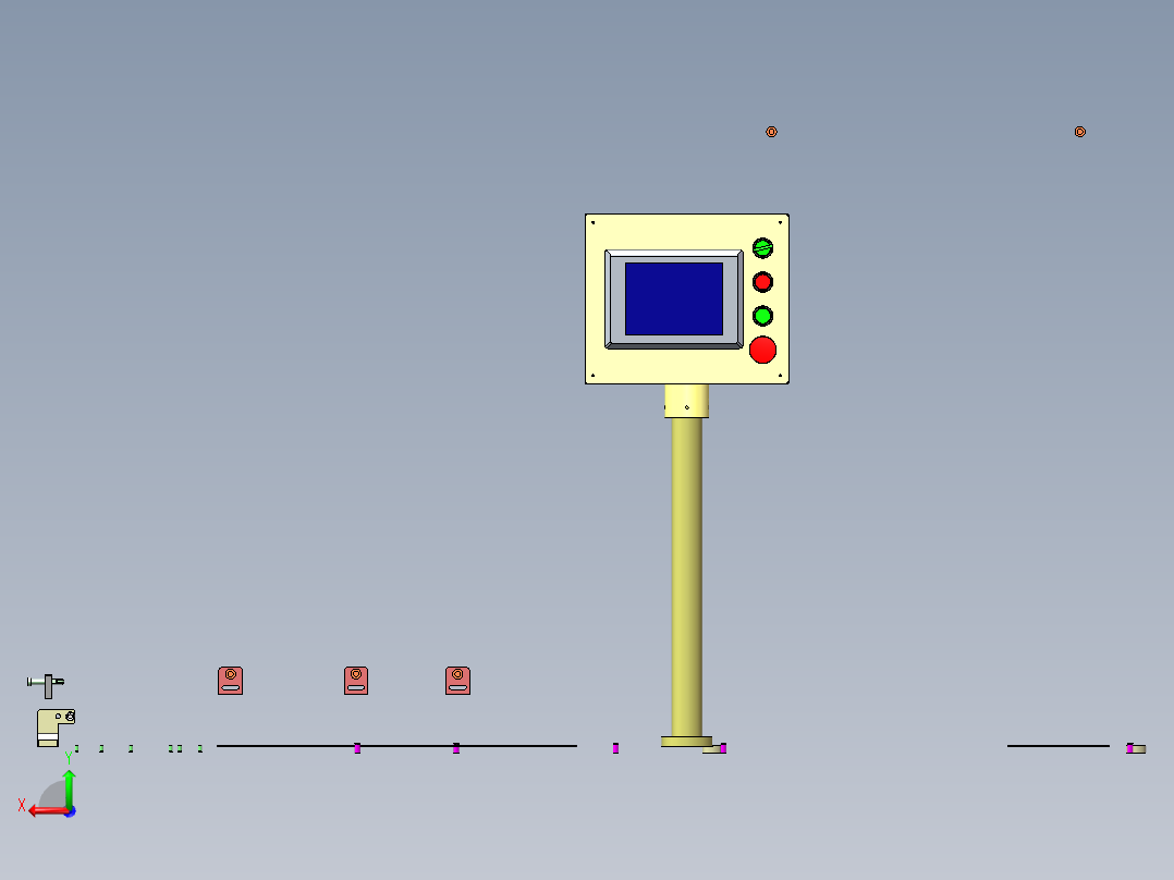 一种皮带线升降设备后视图