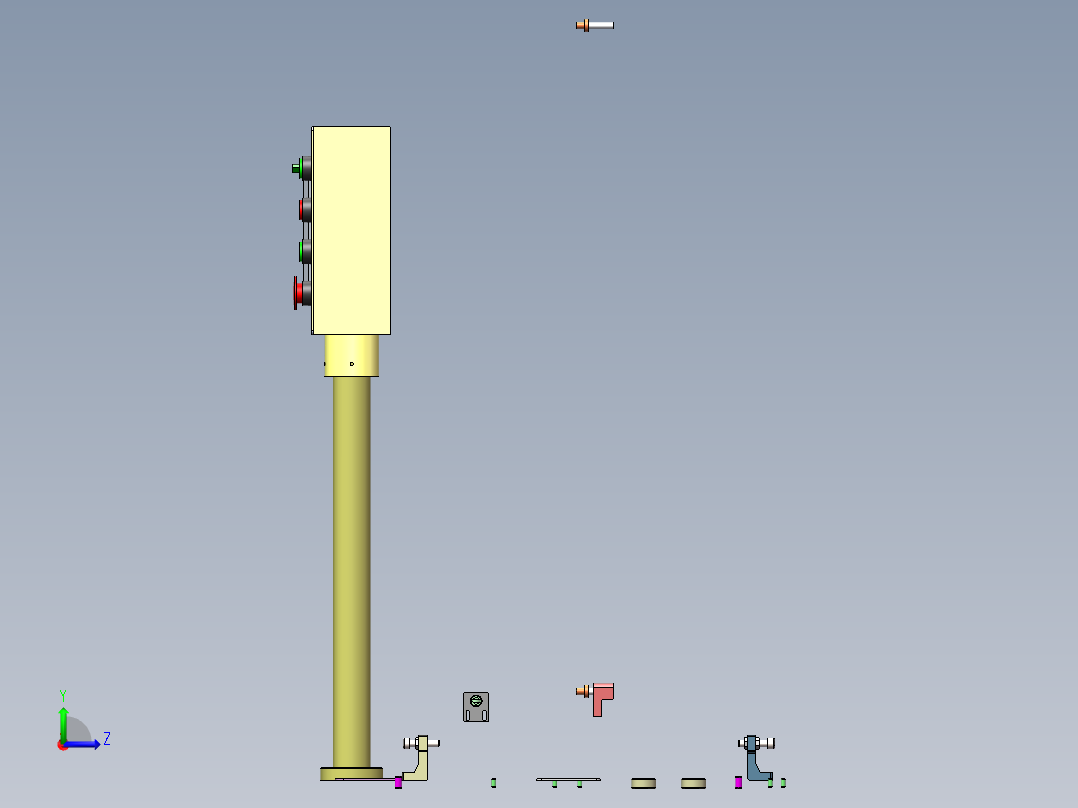 一种皮带线升降设备左视图