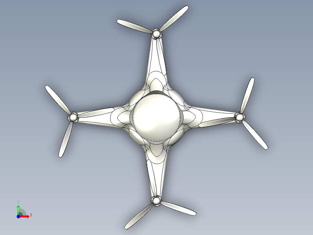 智能无人机前视图
