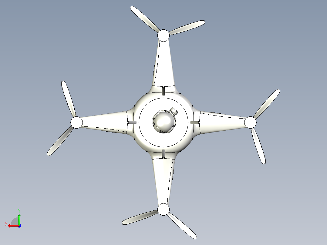 智能无人机后视图