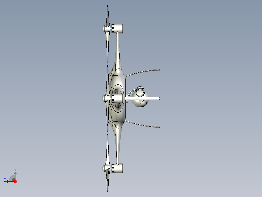 智能无人机右视图