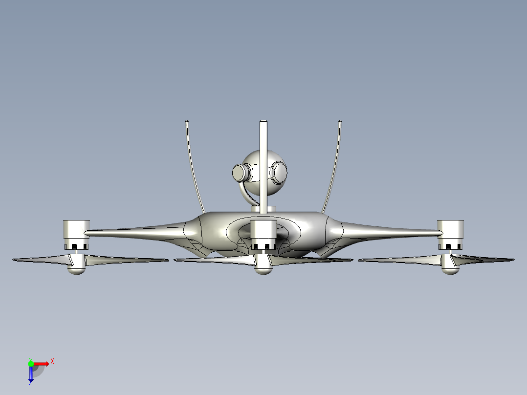 智能无人机俯视图