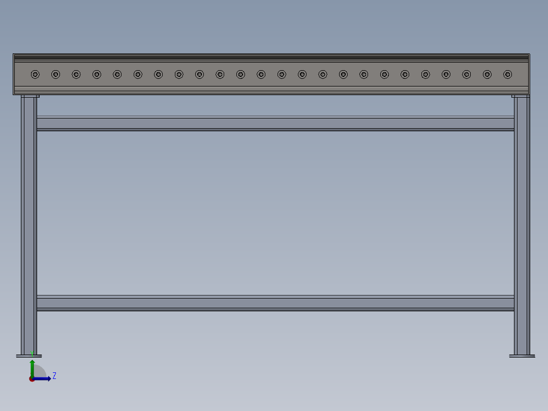 辊子输送机3左视图