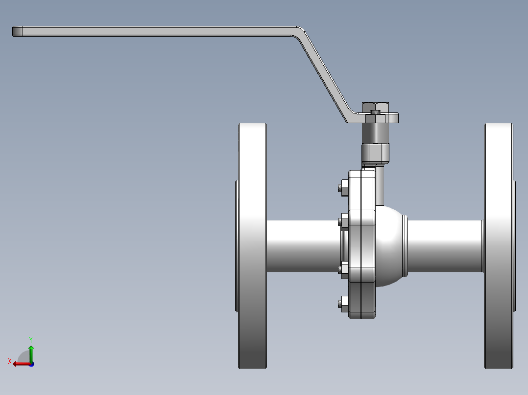 [DN15]球阀后视图