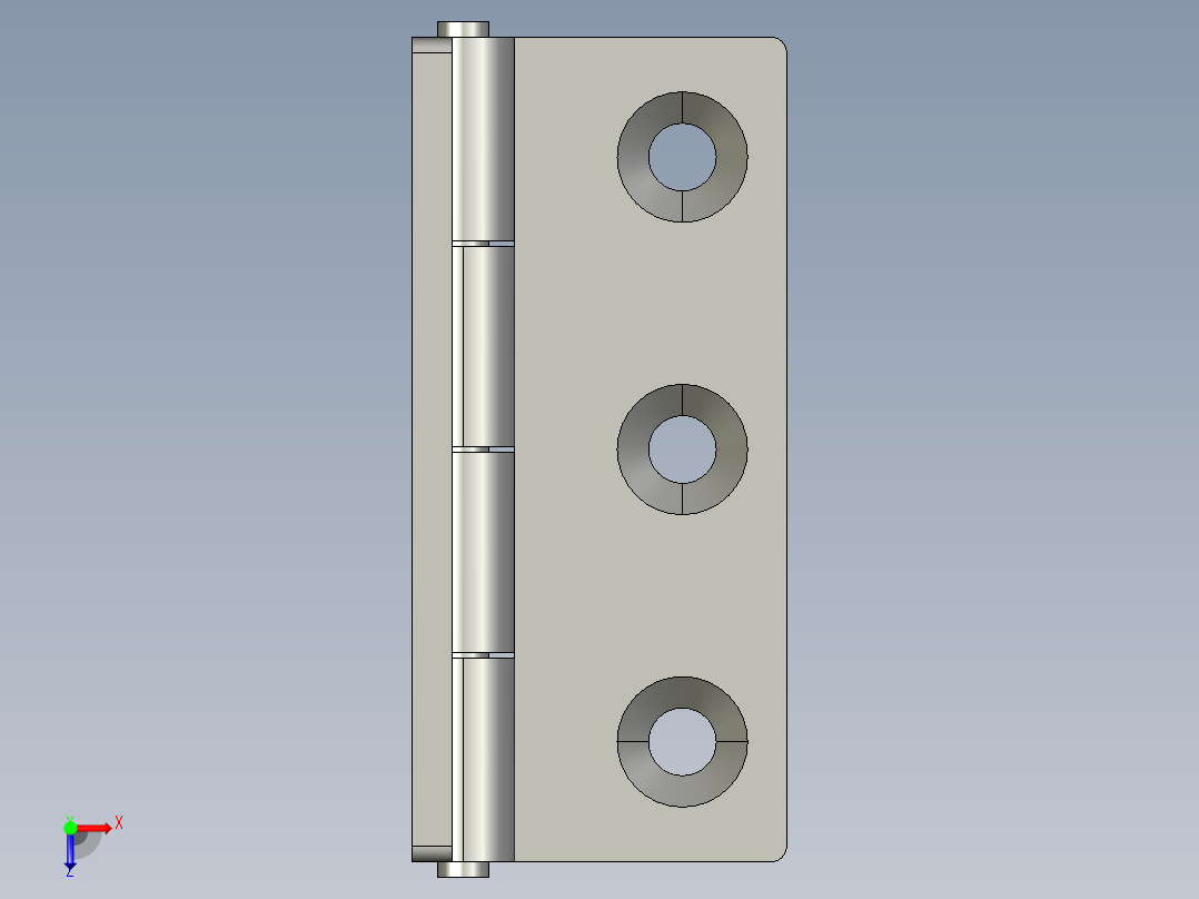 GY-AB5-AL12-6279A铝合金合页俯视图