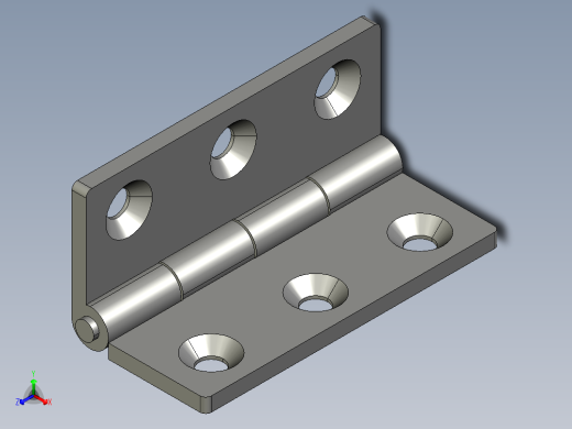 GY-AB5-AL12-6279A铝合金合页正等轴测缩略图