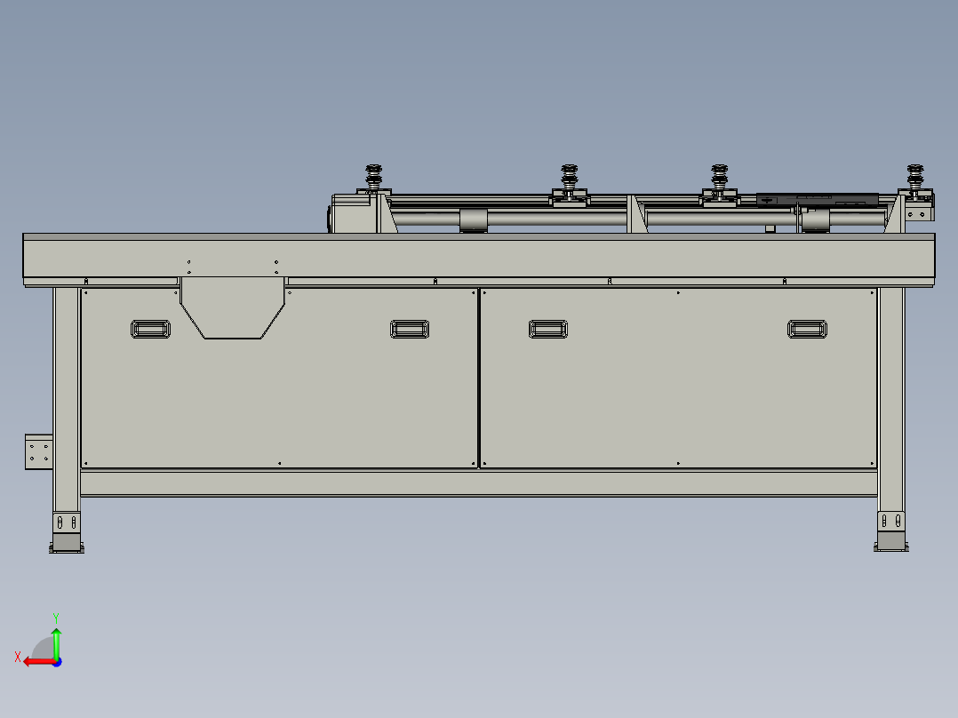 板材传送翻转装置后视图