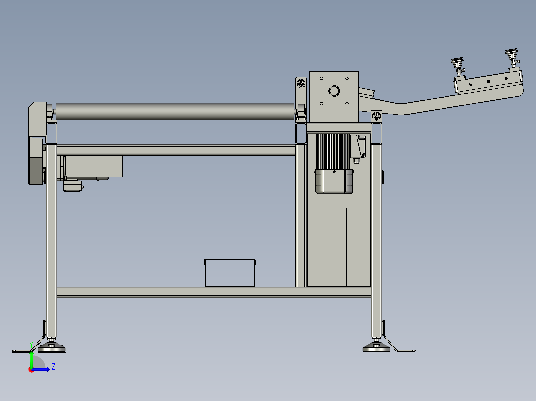 板材传送翻转装置左视图