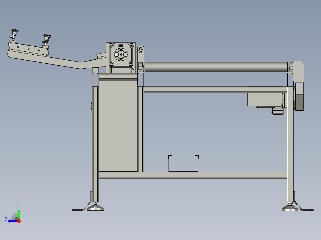 板材传送翻转装置右视图
