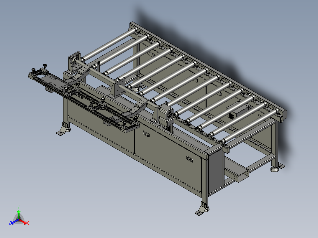 板材传送翻转装置正等轴测图