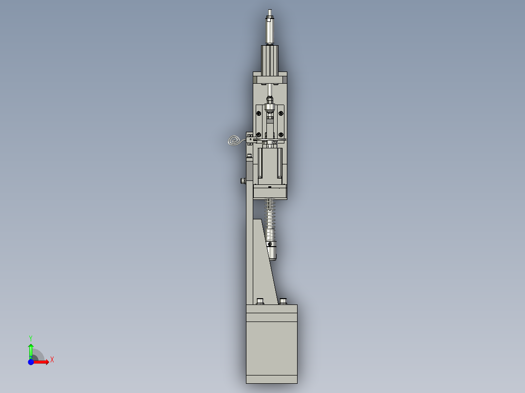 旋转工位组装前视图