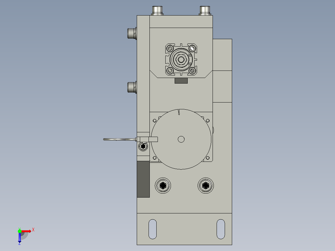 旋转工位组装俯视图