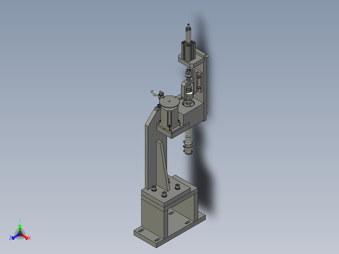 旋转工位组装正等轴测图