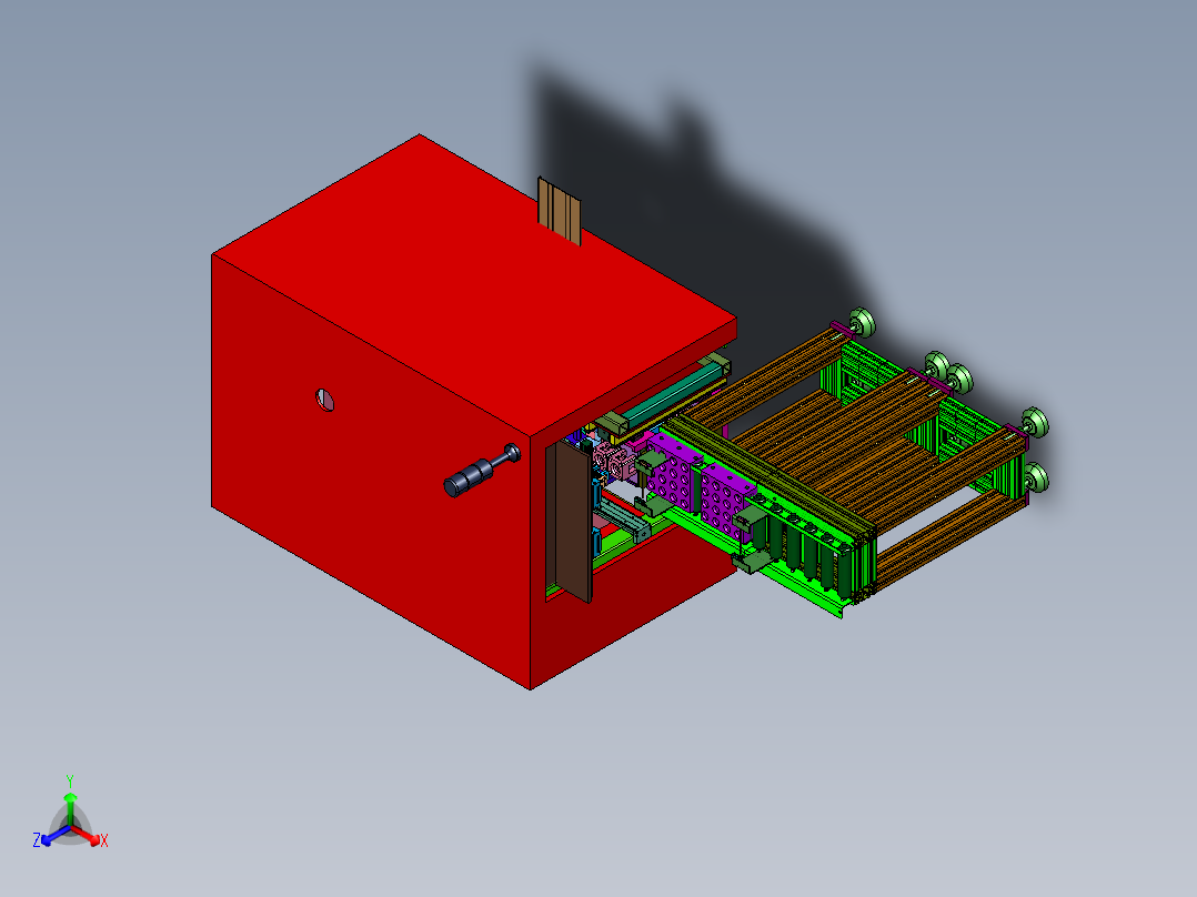 自动排列的激光打标流水线主视图