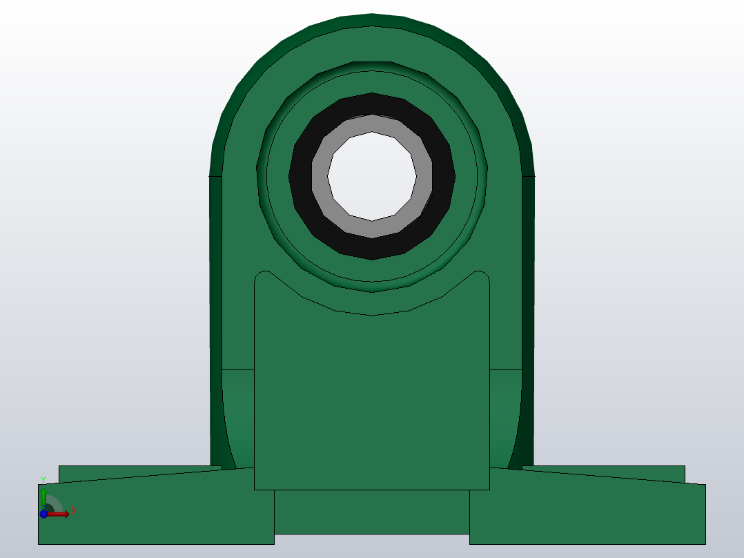 带高中心立式座顶丝外球面球轴承[UCPH型]_UCPH 203前视图