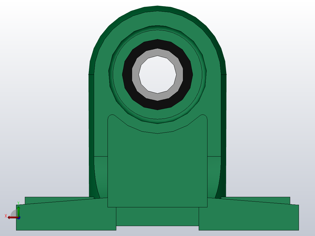 带高中心立式座顶丝外球面球轴承[UCPH型]_UCPH 203后视图