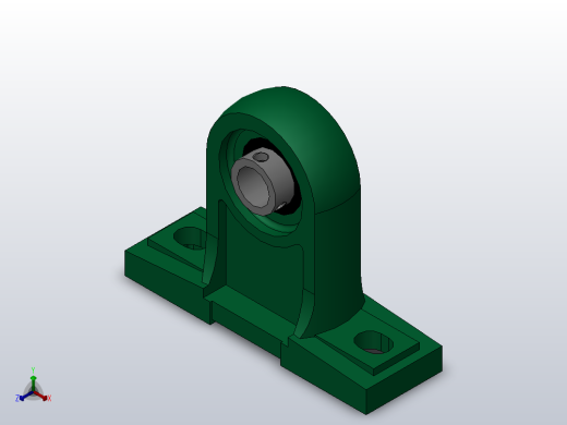 带高中心立式座顶丝外球面球轴承[UCPH型]_UCPH 203正等轴测缩略图
