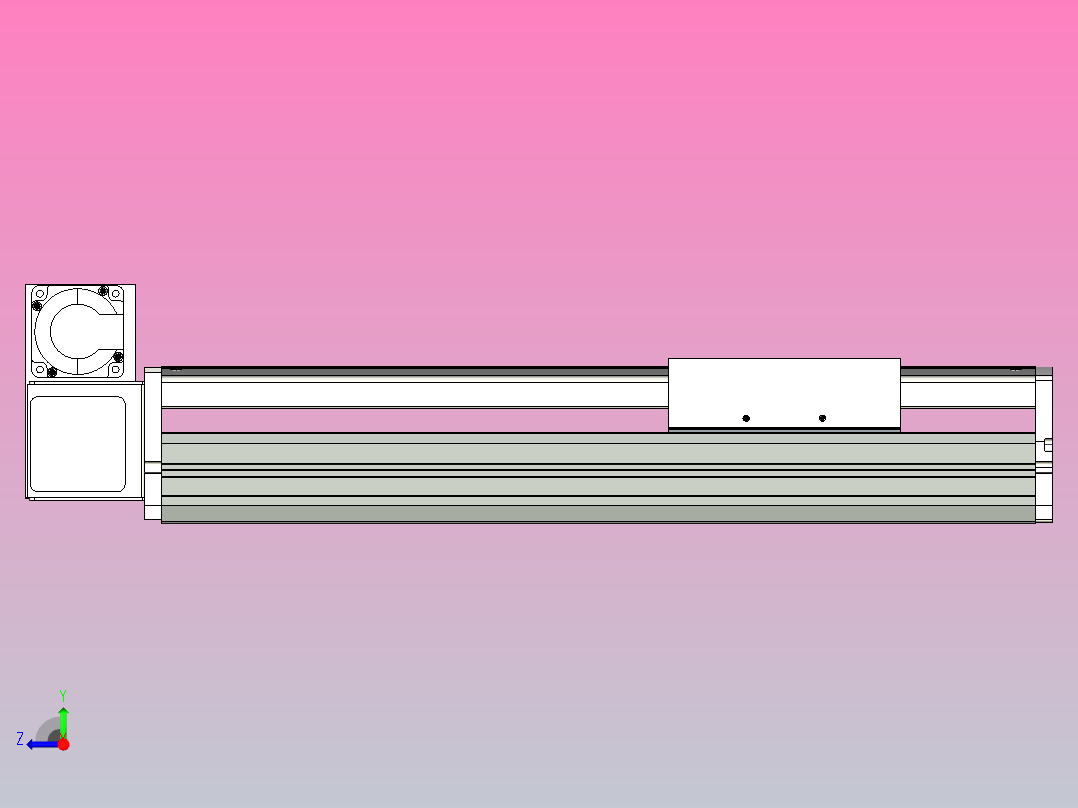 ATB17-LU-300-400W伺服电机ATB17 皮带驱动直线滑台模组右视图