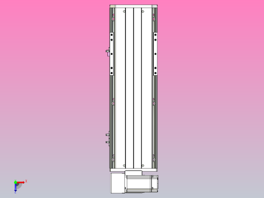 ATB17-LU-300-400W伺服电机ATB17 皮带驱动直线滑台模组俯视缩略图