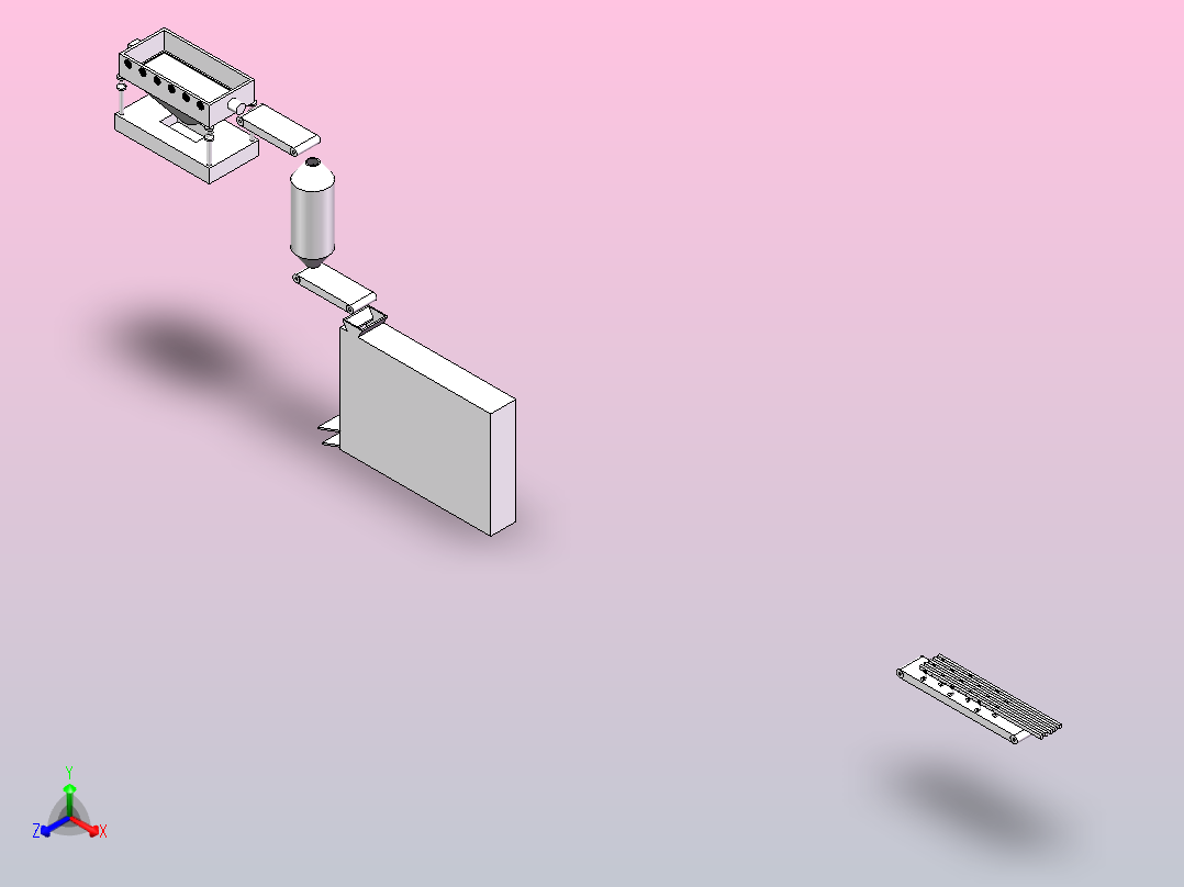 蔬菜深加工作业线正等轴测图