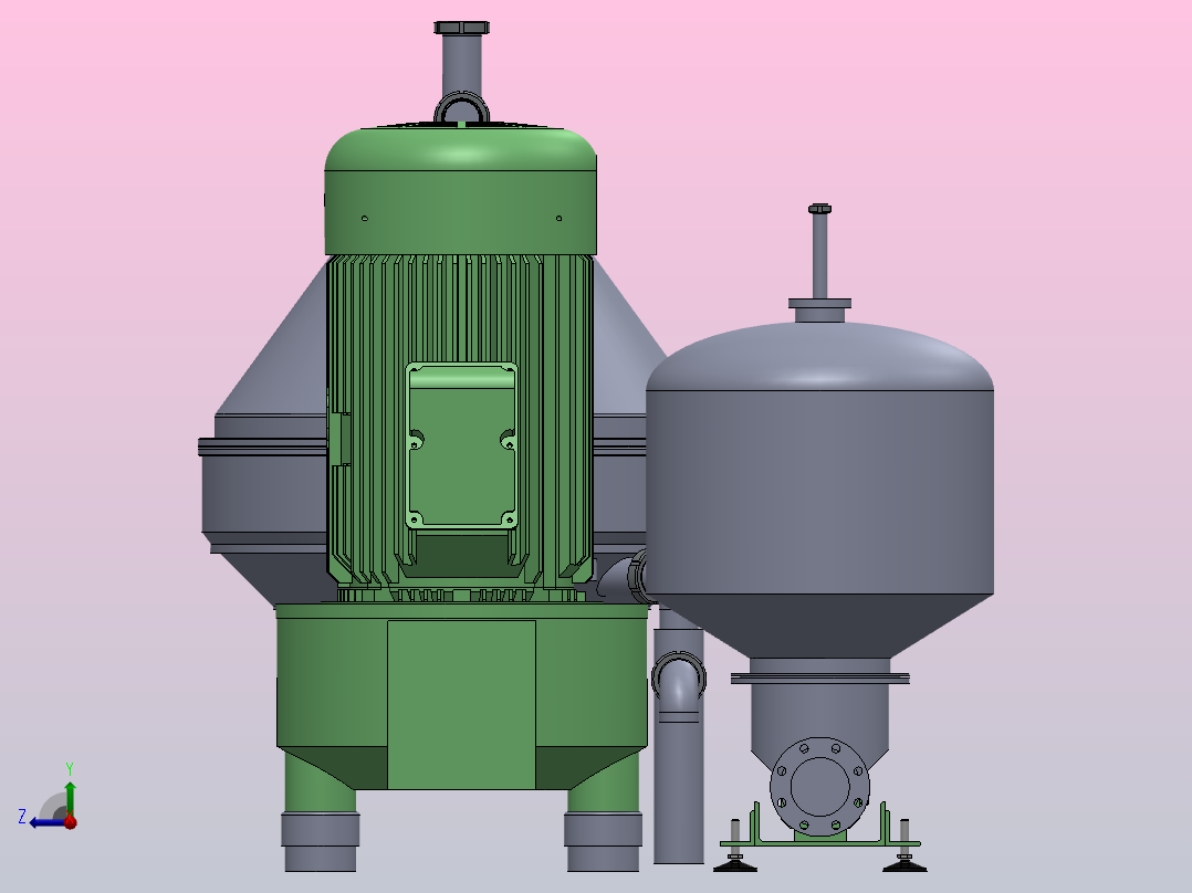 分离器分离设备separator-2832-模型格式为 sw右视图