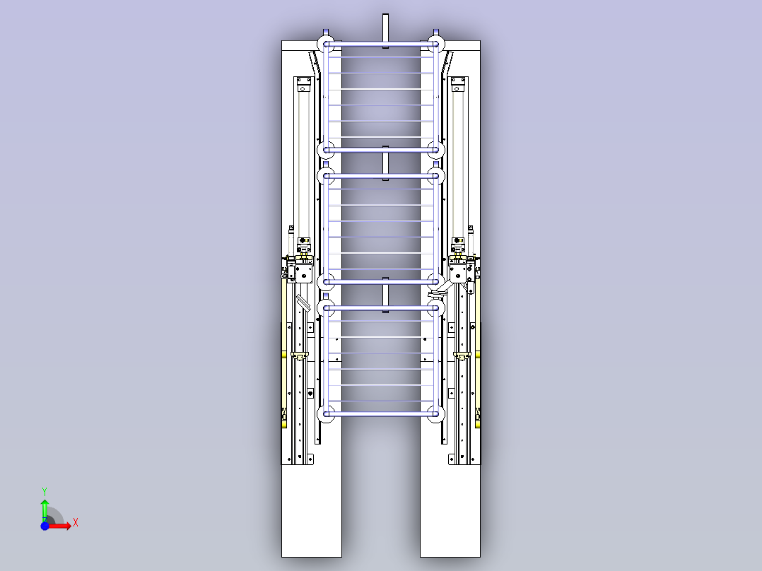 一款间距进给机构3D图前视图