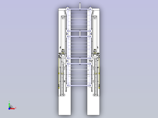 一款间距进给机构3D图前视缩略图