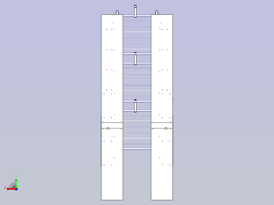 一款间距进给机构3D图后视图