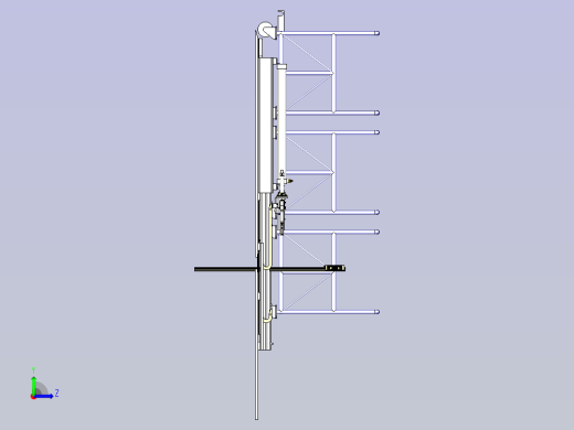 一款间距进给机构3D图左视缩略图
