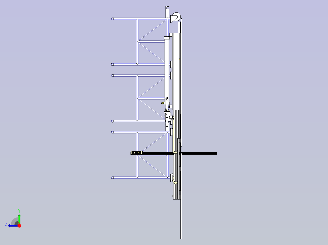 一款间距进给机构3D图右视图