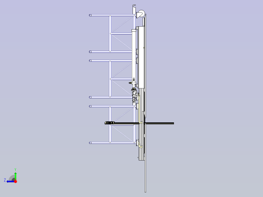 一款间距进给机构3D图右视缩略图