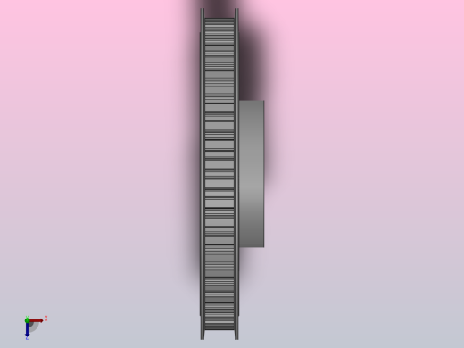 小凸缘型梯形齿同步带轮L型[SLDC-50-050-dc16-D]俯视缩略图