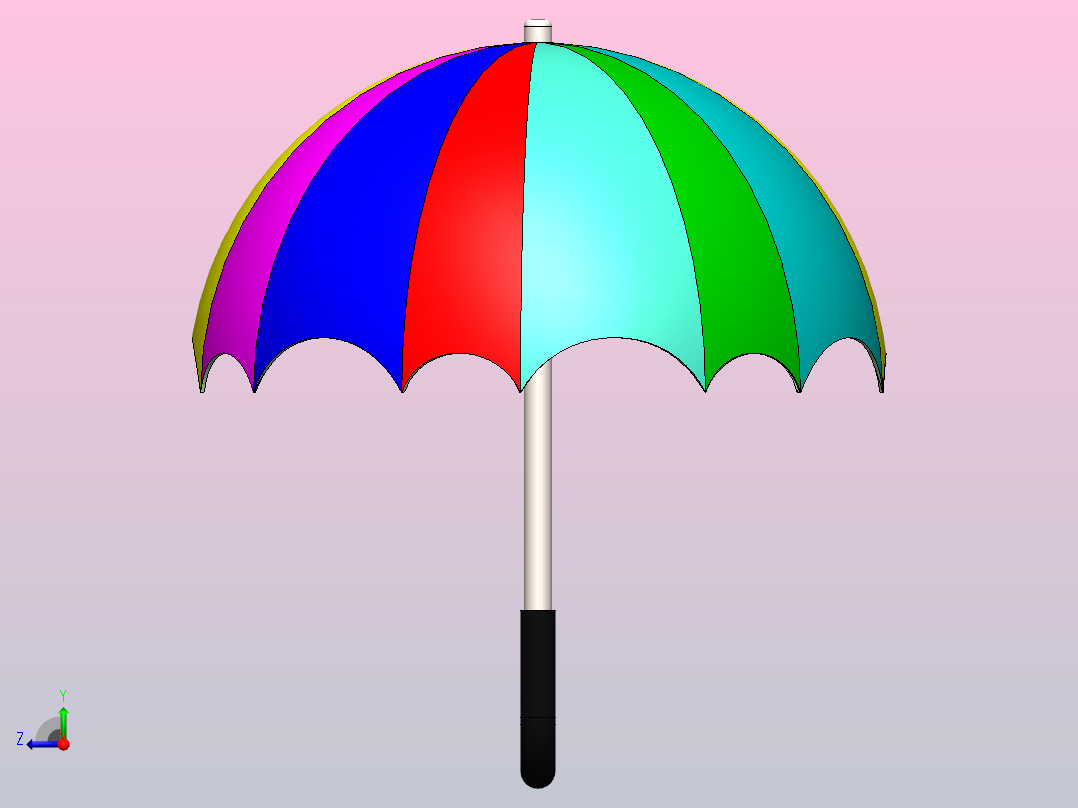 雨伞右视图