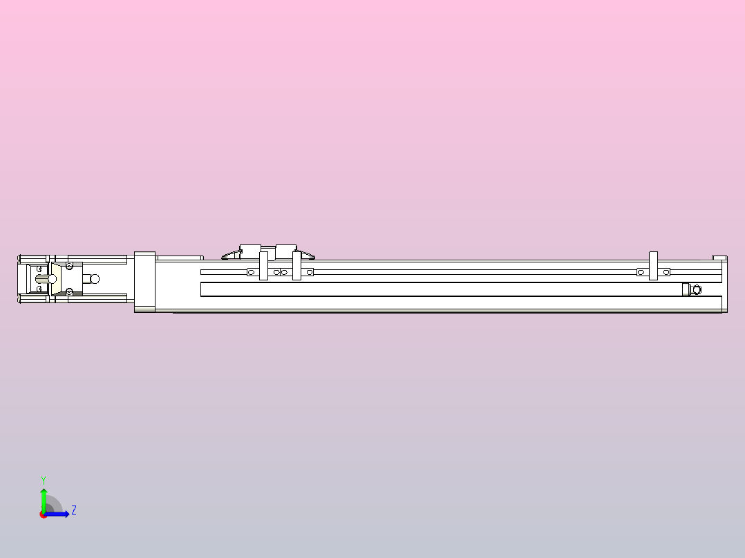 无尘螺杆滑台KCH5M-300-BC-100W-C4左视图