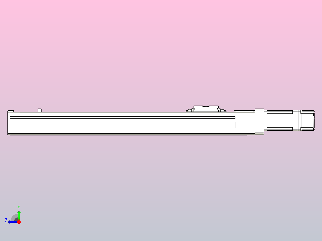 无尘螺杆滑台KCH5M-300-BC-100W-C4右视图