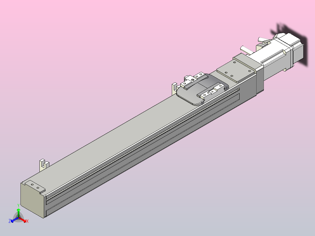 无尘螺杆滑台KCH5M-300-BC-100W-C4正等轴测图