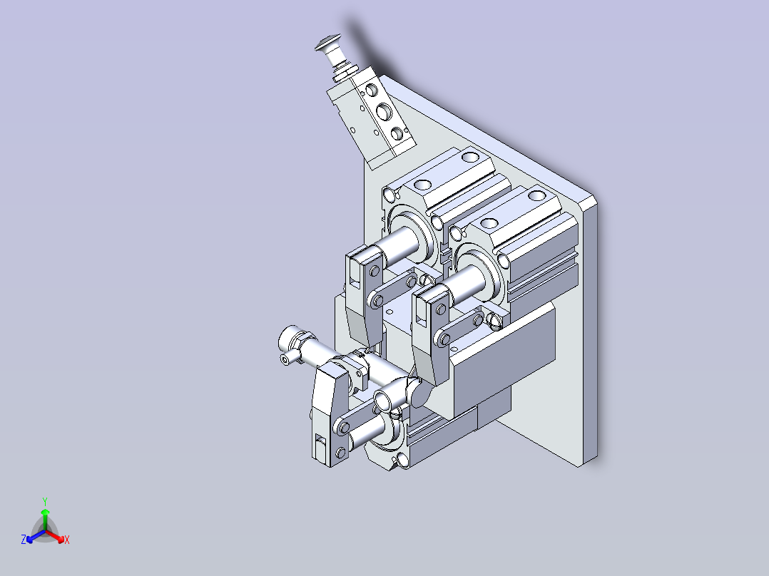 气阀体工装3D正等轴测图