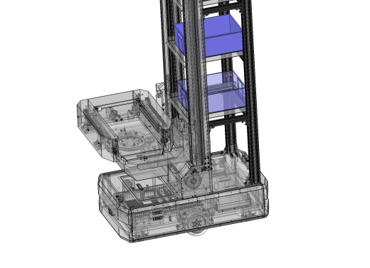 多层仓储自动导引车（AGV）3D图纸 STEP格式缩略图