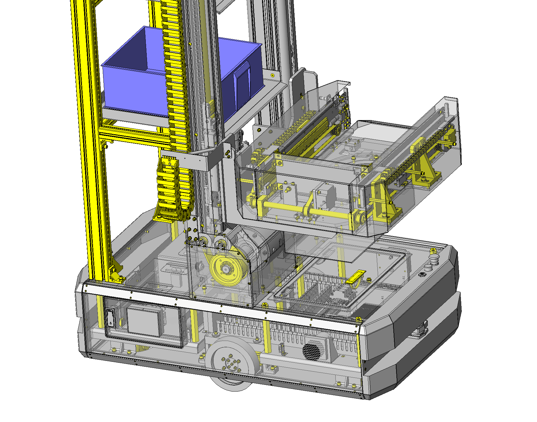 多层仓储自动导引车（AGV）3D图纸 STEP格式