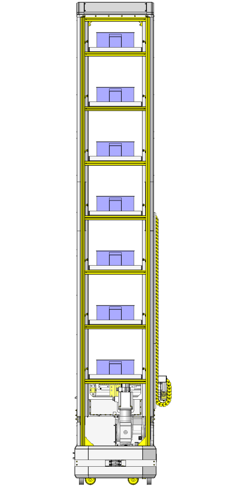 多层仓储自动导引车（AGV）3D图纸 STEP格式缩略图