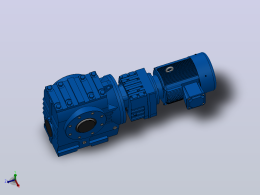 SA87R57组合式斜齿-蜗轮蜗杆减速机SA87R57-Y1.1-4P-558-M1-0°-B